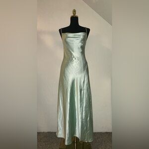 Jason Wu Light Green Satin Maxi Dress